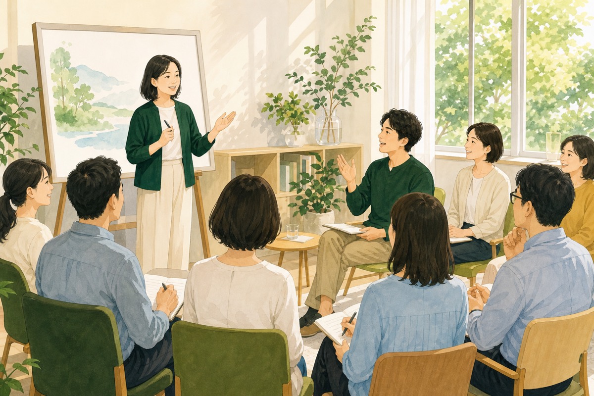 地域でともに学ぶセミナーのイメージイラスト