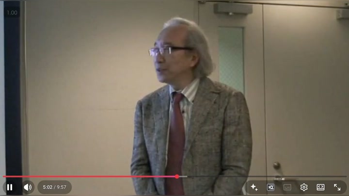 第83回例会「ガンの予防、治療、ケアの極めつけ療法」の講演中の様子